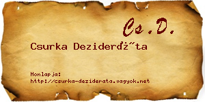 Csurka Dezideráta névjegykártya